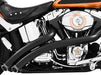 Radical Radius Exhaust - Black with Black End Caps. Fits Softail 1986-2017.