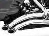 Sharp Curve Radius Exhaust - Chrome with Chrome End Caps. Fits Touring 1995-2016