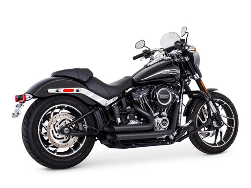 Amendment Exhaust - Black. Fits Softail 2018up.