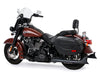 33in. True Dual SharkTail Exhaust - Black. Fits Softail 2018up.