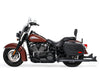 39in. True Dual SharkTail Exhaust - Black. Fits Softail 2018up.