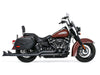 39in. True Dual SharkTail Exhaust - Black. Fits Softail 2018up.