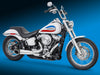 Turnout 2-into-1 Exhaust - Chrome with Black End Cap. Fits Softail 2018up with Non-240 Rear Tyre