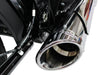 Combat Shorty 2-into-1 Exhaust - Chrome with Chrome End Cap. Fits Softail 2018up with Non-240 Rear Tyre