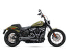 Combat Shorty 2-into-1 Exhaust - Black with Black End Cap. Fits Softail 2018up with Non-240 Rear Tyre