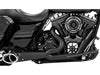 Turnout 2-into-1 Exhaust - Black with Black End Cap. Fits Touring 2017up.