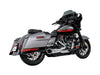 Combat Exhaust - Chrome with Black End Cap. Fits Touring 2017up.