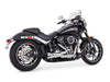 American Outlaw Shorty 2-into-1 Exhaust - Chrome with Chrome End Cap. Fits Softail 2018up.