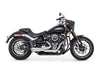 American Outlaw Shorty 2-into-1 Exhaust - Chrome with Chrome End Cap. Fits Softail 2018up with Non-240 Rear Tyre