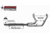 2-into-1 Two Step Exhaust - Chrome with Black End Cap. Fits Softail Breakout & Fatboy 2018up with 240 Tyre.