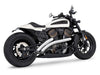 Radical Radius Exhaust - Chrome with Black End Caps. Fits Sportster S 2021-2023