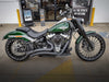 Sharp Curve Radius Exhaust - Black with Black End Caps. Fits Softail Breakout & Fat Boy 2018up
