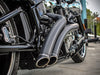 Radical Radius Exhaust - Black with Black End Caps. Fits Softail Breakout & Fat Boy 2018up