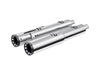 4.5in. Slip-On Mufflers - Chrome with Sculpted Straight End Caps. Fits Indian Big Twin 2014up with Hard Saddle Bags.