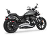 Sharp Curve Radius Exhaust - Chrome with Black End Caps. Fits Indian Cruiser 2022up