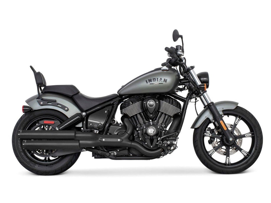 FREEDOM PERFORMANCE 3.25" Slip-On Mufflers - Black With Black Signature End Caps. Fits Indian Cruiser 2022up