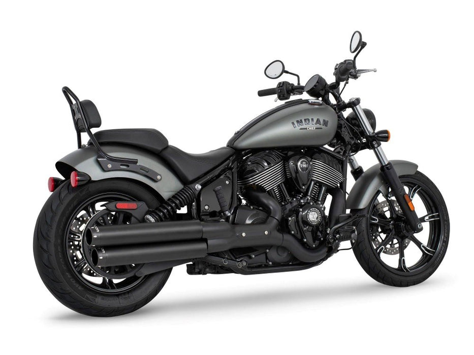 FREEDOM PERFORMANCE 3.25" Slip-On Mufflers - Black With Black Signature End Caps. Fits Indian Cruiser 2022up