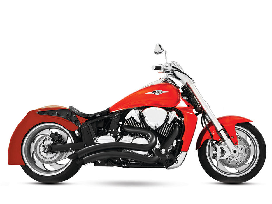 Sharp Curve Radius Exhaust with Black Finish. Fits Suzuki M109R 2006up.
