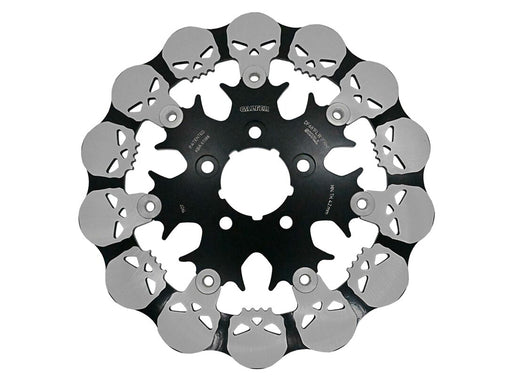 11.5in. Rear Skull Floating Round Disc Rotor. Fits Big Twin 2000up & Sportster 2000-2010.