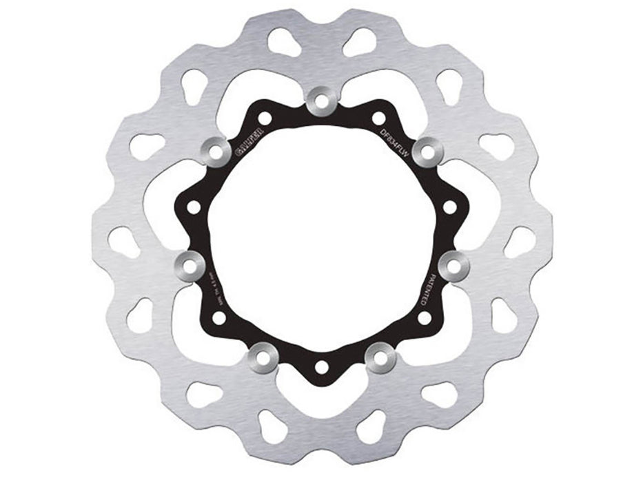 11.8in. Front Floating Wave Disc Rotor - Stainless Steel. Fits Touring 2014-2023 with HD Agitator Wheel.