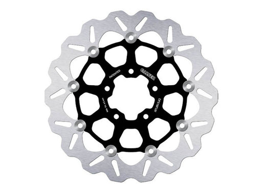 11.8in. Front or Rear Wave Floating Disc Rotor with Black Carrier. Fits Indian Scout 2015up