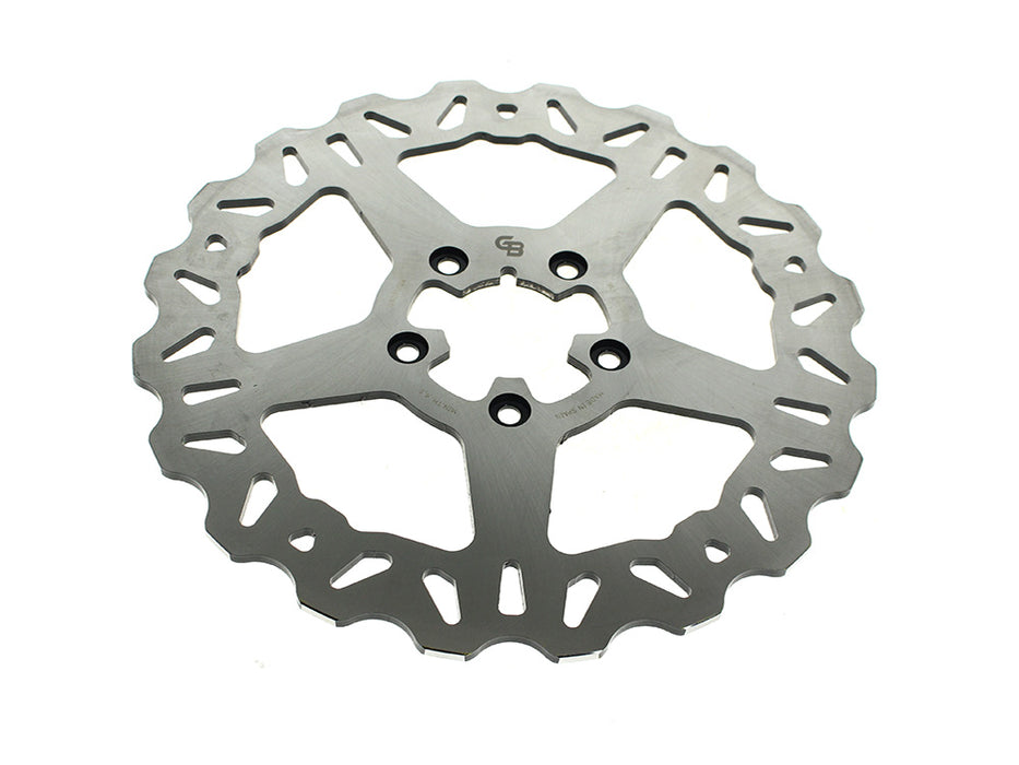 11.5in. Front Solid Mount Wave Disc Rotor. Fits Big Twin & Sportster 1984-1999.