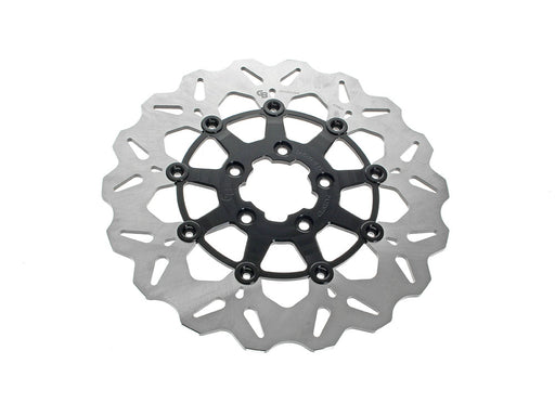 11.8in. Front Wave Floating Disc Rotor - Black. Fits Dyna 2006-2017, Softail 2015up, Sportster 2014-2021 & Some Touring 2008-2023