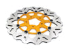 11.5in. Front Wave Floating Disc Rotor with Gold Carrier. Fits Big Twin & Sportster 2000-2014.