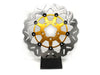 11.8in. Front Wave Floating Disc Rotor with Gold Carrier. Fits Dyna 2006-2017, Softail 2015up, Sportster 2014-2021 & Some Touring 2008-2023