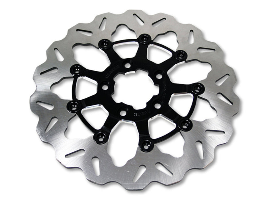 11.8in. Rear Floating Wave Disc Rotor with Contrast Cut Carrier. Fits Touring 2008up.
