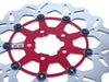 11.5in. Front Floating Wave Disc Rotor with Red Carrier. Fits Big Twin 2000up & Sportster 2000-2010.