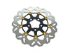 11.5in. Front Wave Floating Disc Rotor - Black with Gold Buttons. Fits Big Twin & Sportster 2000-2014.