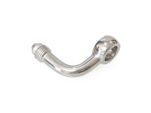 Stainless Steel 3/8in. ID, 90 Degree Banjo. Fits Hide-A-Line Micro Line.