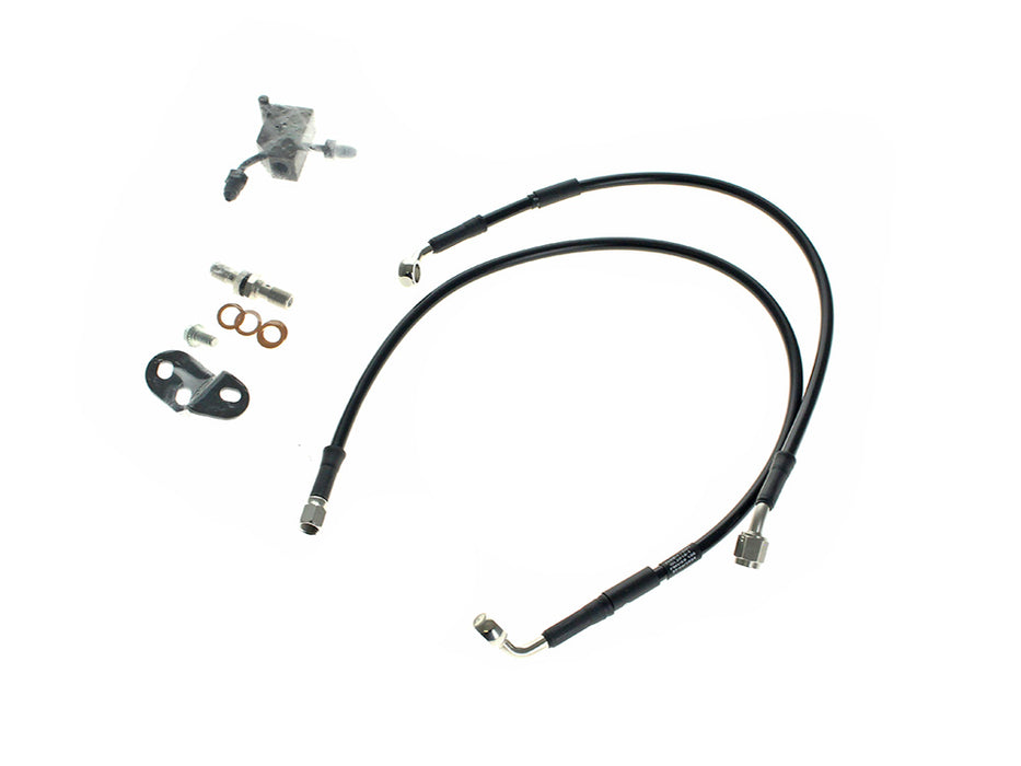 Rear Brake Line - Black. Fits FL Softail 1987-1999