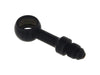 Black 7/16in. ID, 180 Degree Straight Banjo - Male #3 End.
