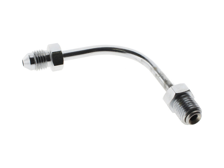 Adapter Fitting 3/8-24 Inverted Flare x 90 Degree Long Bend to AN3 Line