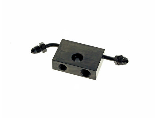 ABS Front Brake Line Adapter - Black. Fits Sportster 2014-2021 with Single Disc