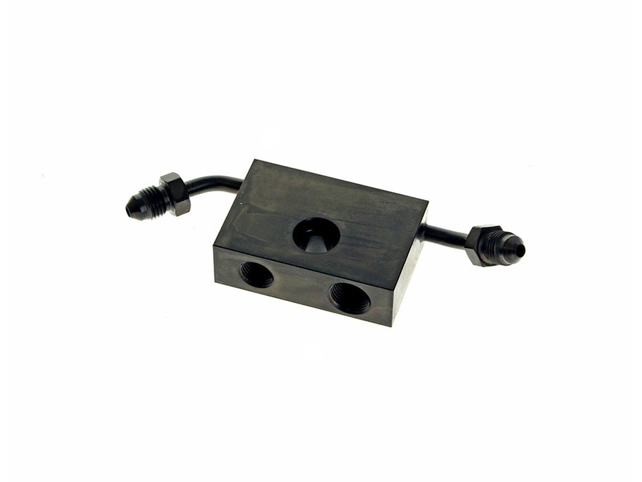 ABS Front Brake Line Adapter - Black. Fits Sportster 2014-2021 with Single Disc