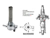 High-Flow Fuel Tap / Petcock with 3/8in. NPT Thread & 5/16in. Backward Facing Fuel Outlet - Chrome