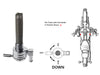 High-Flow Fuel Tap / Petcock with 3/8in. NPT Thread & 5/16in. Downward Facing Fuel Outlet - Chrome