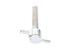 High-Flow Fuel Tap / Petcock with 3/8in. NPT Thread & 5/16in. Inward Facing Fuel Outlet - Chrome