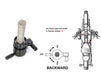 High-Flow Fuel Tap / Petcock with 22mm Thread & 5/16in. Backward Facing Fuel Outlet - Black. Fits Softail 1984-2006, Dyna 1991-2006, FXR 1982-1994, Touring 1988-2006, Sportster 1975-2006 & 4Spd Big Twin 1975-1986