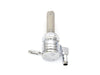 High-Flow Fuel Tap / Petcock with 22mm Thread & 5/16in. Downward Facing Fuel Outlet - Chrome. Fits Softail 1984-2006, Dyna 1991-2006, FXR 1982-1994, Touring 1988-2006, Sportster 1975-2006 & 4Spd Big Twin 1975-1986