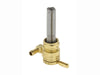 High-Flow Fuel Tap / Petcock with 22mm Thread & 5/16in. Forward Facing Fuel Outlet - Brass. Fits Softail 1984-2006, Dyna 1991-2006, FXR 1982-1994, Touring 1988-2006, Sportster 1975-2006 & 4Spd Big Twin 1975-1986