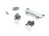 2in. Straight Risers with Top Clamp & Hardware - Chrome. Fits 1in. Handlebar