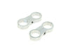 Oil Cooler Standoff Clamps - Chrome. Fits 1-1/8in. Frame