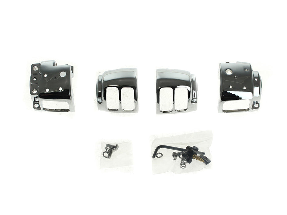 Handlebar Control Kit - Chrome. Fits Big Twin 1996-2010 & Sportster 1996-2003 with Single Disc Front Brake