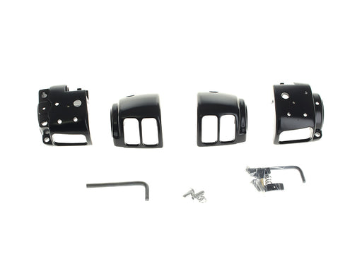 Handlebar Control Kit - Black. Fits Big Twin 1996-2010 & Sportster 1996-2003 with Single Disc Front Brake