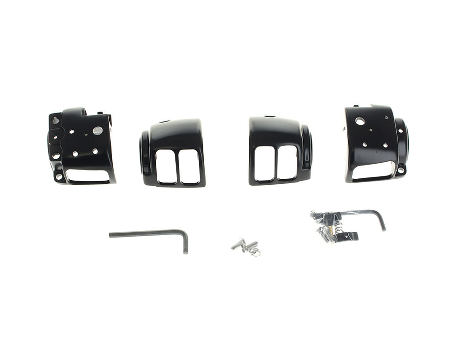 Handlebar Control Kit - Black. Fits Big Twin 1996-2010 & Sportster 1996-2003 with Single Disc Front Brake