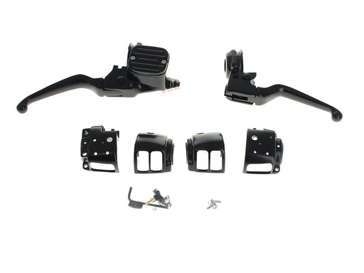 Handlebar Control Kit - Black. Fits Single Disc Softail 2011-2014 & Dyna 2012-2017
